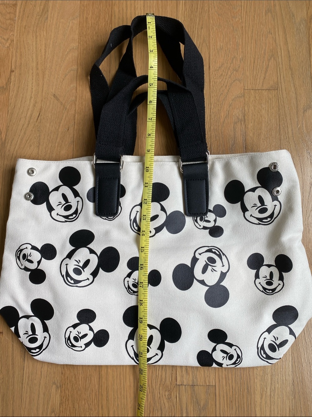 Black & White Mickey Mouse Print Tote Bag - Picture 6 of 10
